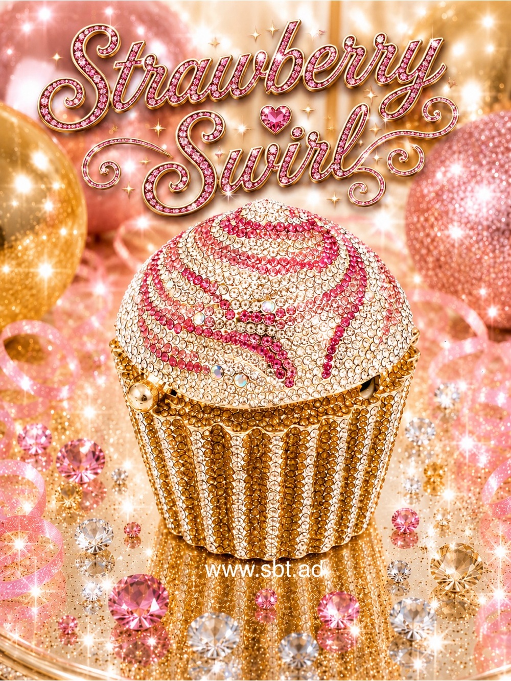 NWT Cupcake Clutch Purse Sparkling Bling Swarovski Crystal Rhinestone Bag +Gift - Picture 9 of 14